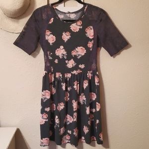 George Boho Floral Mini Dress Black Size 6/8